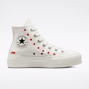 Chuck Taylor All Star Lift Platform Valentine’s Day Embroidered Hearts